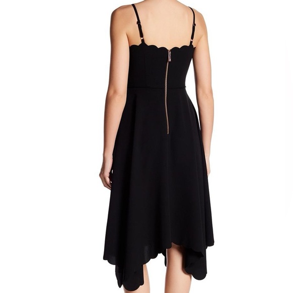 Ted Baker London Little Black Dress with Asymmetrical Scalloped Hem - Picture 2 of 3